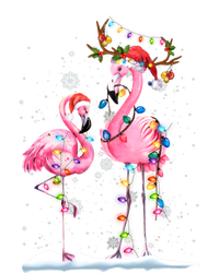 Christmas Flamingo Santa Hat Xmas Lights Flamingo Loves Gift Premium T-Shirt