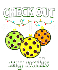 Check Out My Balls Funny Pickleball Christmas Decoration Women's Crop Top Tee