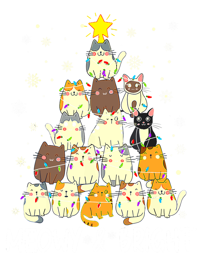 Meowy Catmas Cat Christmas Tree Xmas Funny Santa Hoodie