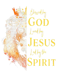 Lion Blessed By God Loved By Jesus Led Buy The Spirit T-Shirt