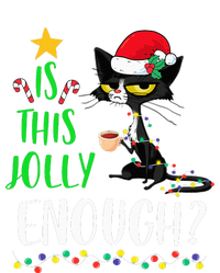 Is This Jolly Enough Black Cat Merry Christmas Tree Lights Sweatshirt Cinch Pack Bag