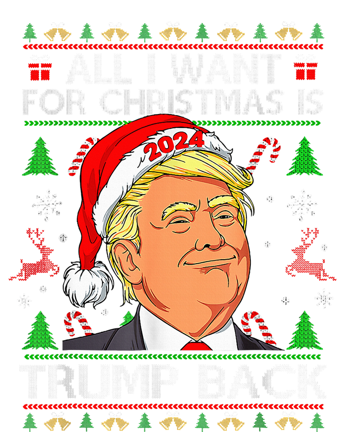 All I Want For Christmas Is Trump Back 2024 7-Panel Snapback Hat