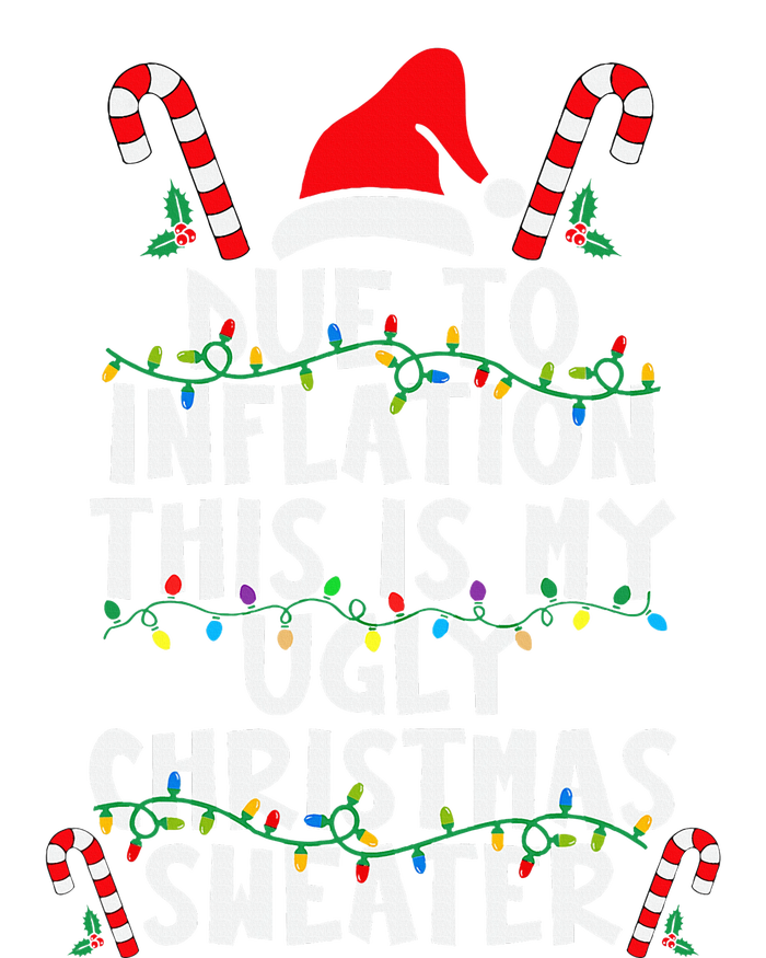 Funny Due To Inflation Ugly Christmas Sweaters For Youth Performance Sprint T-Shirt