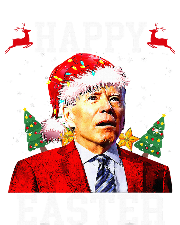 Santa Joe Biden Happy Easter Ugly Christmas Full Zip Hoodie