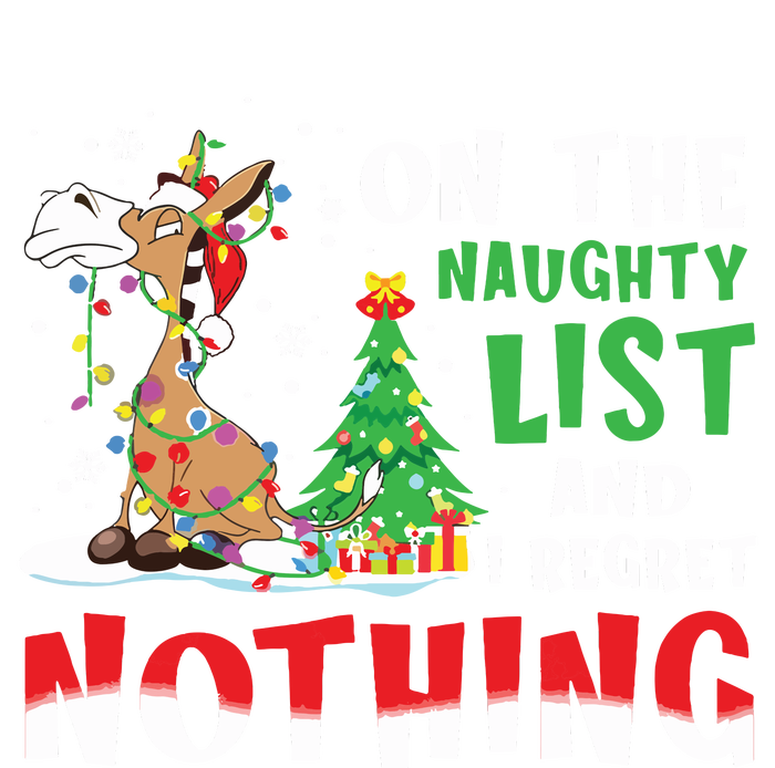 Donkey Christmas On The Naughty List And I Regret Nothing Flat Bill Trucker Hat