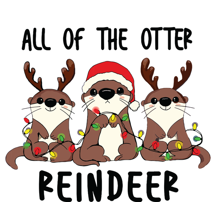 Funny Christmas Otters Cute All Of The Otter Reindeer 25L Jumbo Tote