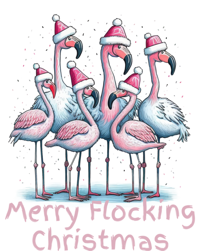 Christmas Flamingos Merry Flocking Christmas Gift T-Shirt