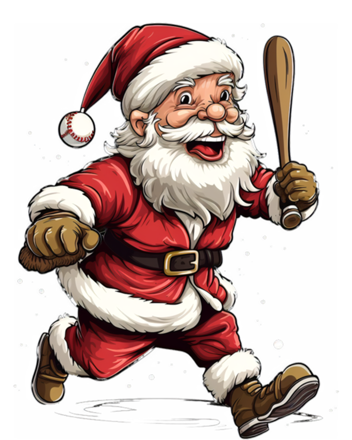 Christmas Santa Claus Playing Baseball Batter Xmas Gift Premium T-Shirt