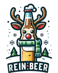 Reinbeers Funny Reindeer Beer Funny Christmas Drinking Women's Knotted Racerback Tank