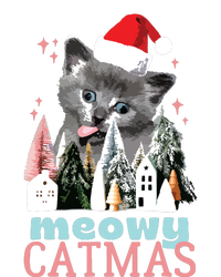 Meowy Catmas Funny Christmas Cat Meme Ugly Xmas Gift Cute Long Sleeve Pajama Set