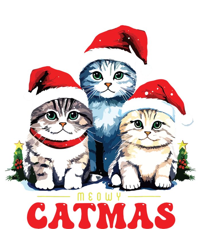 Meowy Catmas Sweater Christmad Meowy Christmas Cat Christmas Canvas