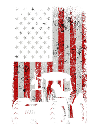 Retro American Flag Tractor Gift  Tractor Farm  T-Shirt