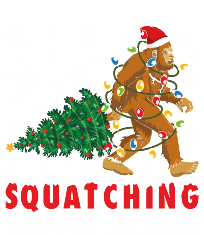 Squatching Through The Snow Christmas Bigfoot Sasquatch Cute Gift T-Shirt