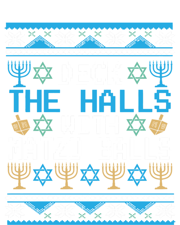 Deck The Halls With Matzo Balls Ugly Hanukkah Christmas T-Shirt