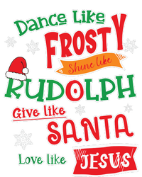 Dance Like Frosty Shine Like Rudolph Love Like Jesus Xmas Kids Tie-Dye T-Shirt