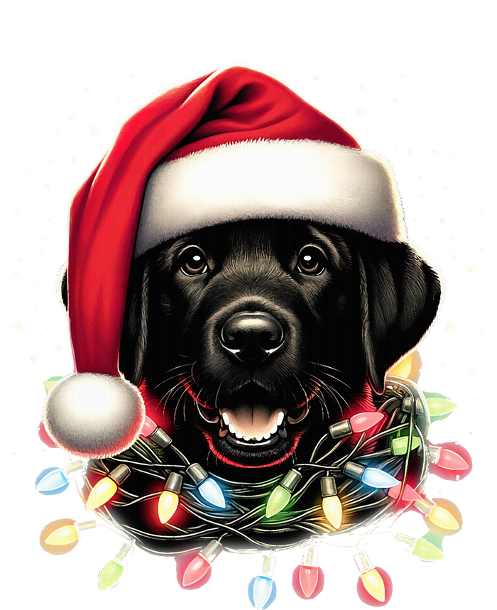 Black Lab Labrador Christmas Tree Light Pajama Dog Xmas  Tall Hoodie