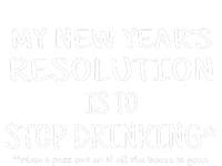 Resolution Stop Drinking Funny New Years Eve Valucap Bio-Washed Visor