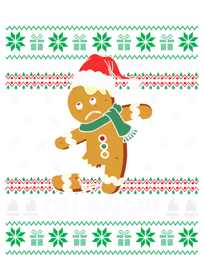 Gingerbread Man Cookie Ugly Sweater Oh Snap Christmas Mesh Reversible Basketball Jersey Tank