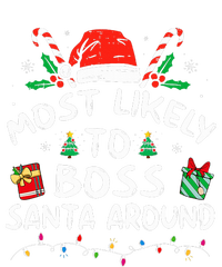 Most Likely To Boss Santa Around Family Matching Christmas  Pom Pom 12in Knit Beanie