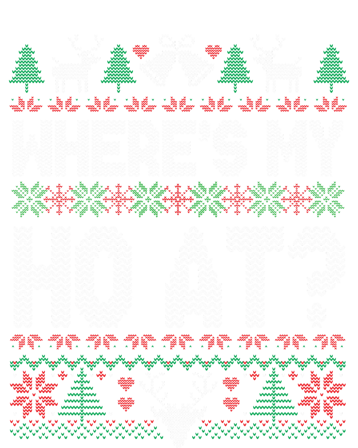 Where My Ho's At Ho Matching Couple Christmas Ugly Sweater  Premium T-Shirt