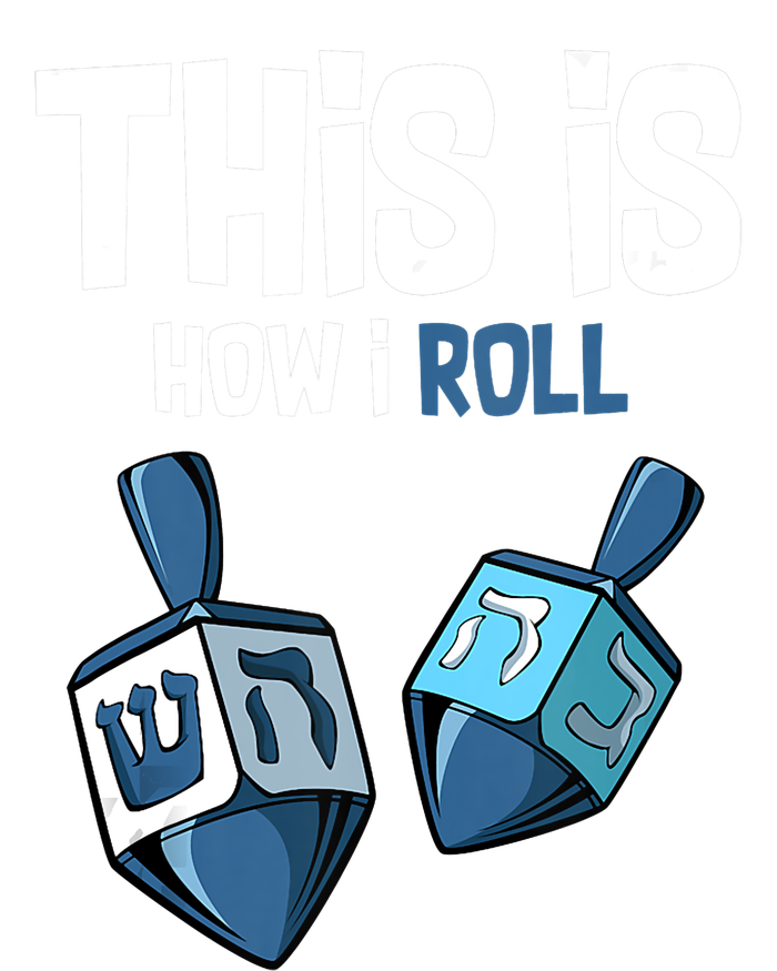 This Is How I Roll Draydel Trendl Hanukkah Channukah Funny Women's V-Neck T-Shirt