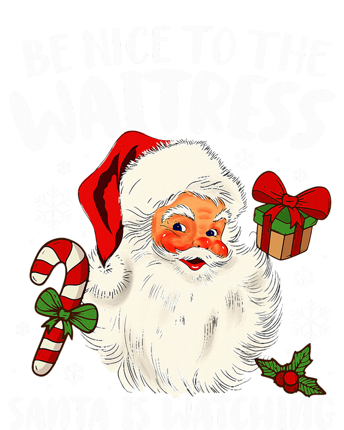 Be Nice To The Waitress Santa Is Watching Christmas Xmas  Flexfit Unipanel Trucker Cap