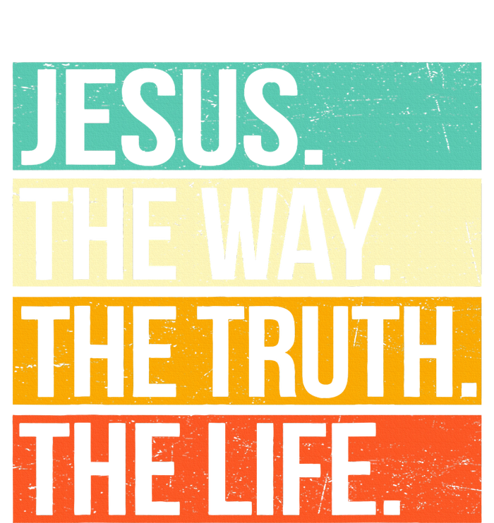 Retro Jesus The Way Truth Life Christian Bible Prayer  Tall Long Sleeve T-Shirt