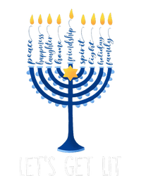 Lets Get Lit Happy Hanukkah Menorah Jewish  T-Shirt