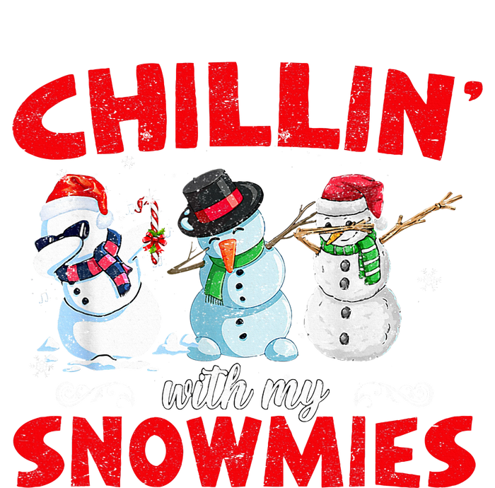 Chillin With My Snowmies Ugly Funny Snowman Christmas  Full-Length Apron With Pockets