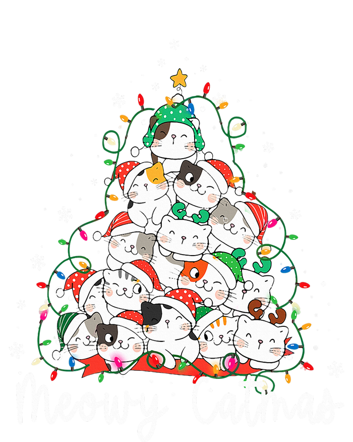 Meowy Catmas Cat Christmas Tree Xmas Funny Santa  Softstyle Adult Sport Polo