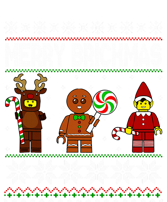 Merry Brickmas Ugly Christmas Block Brick Building  Hooded Wearable Blanket