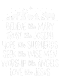 Believe Like Mary Trust Like Joseph Praying Christmas Hopes  T-Shirt