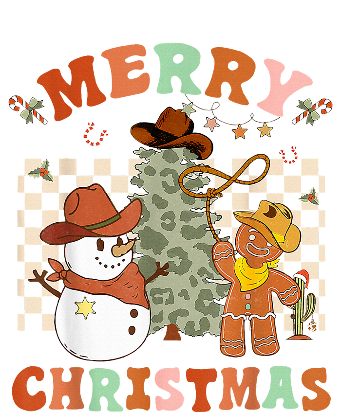 Santa Claus Cowboy Hat Merry Christmas Y'all Western Retro  Premium T-Shirt