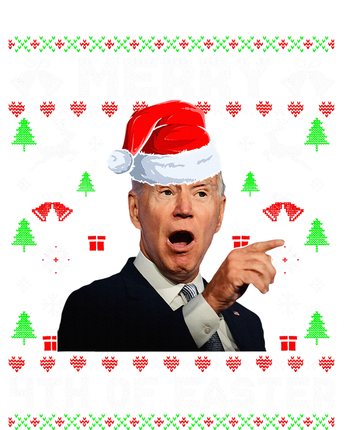 Funny Joe Biden Christmas Santa Hat Merry 4th Of Easter Xmas  Tank Top