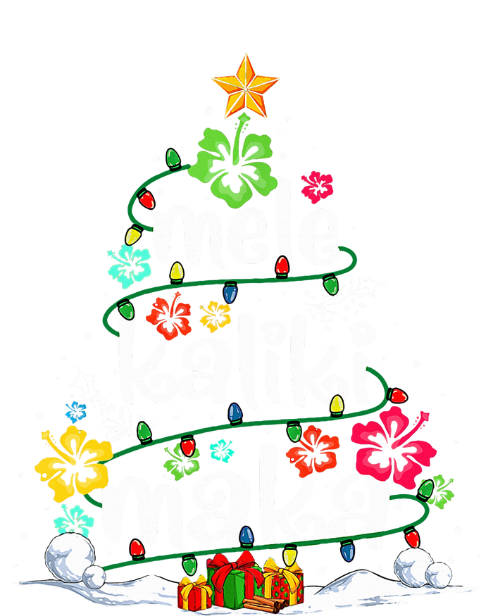 Mele Kalikimaka Tropical Christmas Hawaiian Santa Xmas Tree  T-Shirt