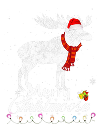 Merry Christmoose Lights Santa Hat Funny Christmas Moose  T-Shirt