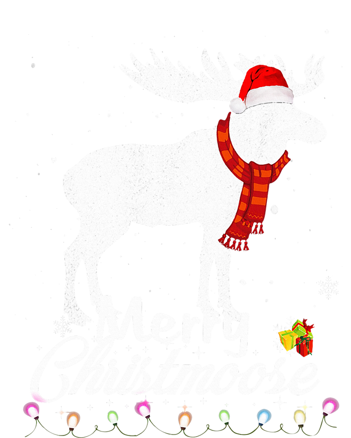 Merry Christmoose Lights Santa Hat Funny Christmas Moose  T-Shirt