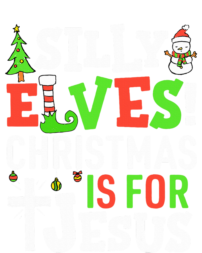 Silly Elves Christmas is For Jesus Matching Family Elf  T-Shirt