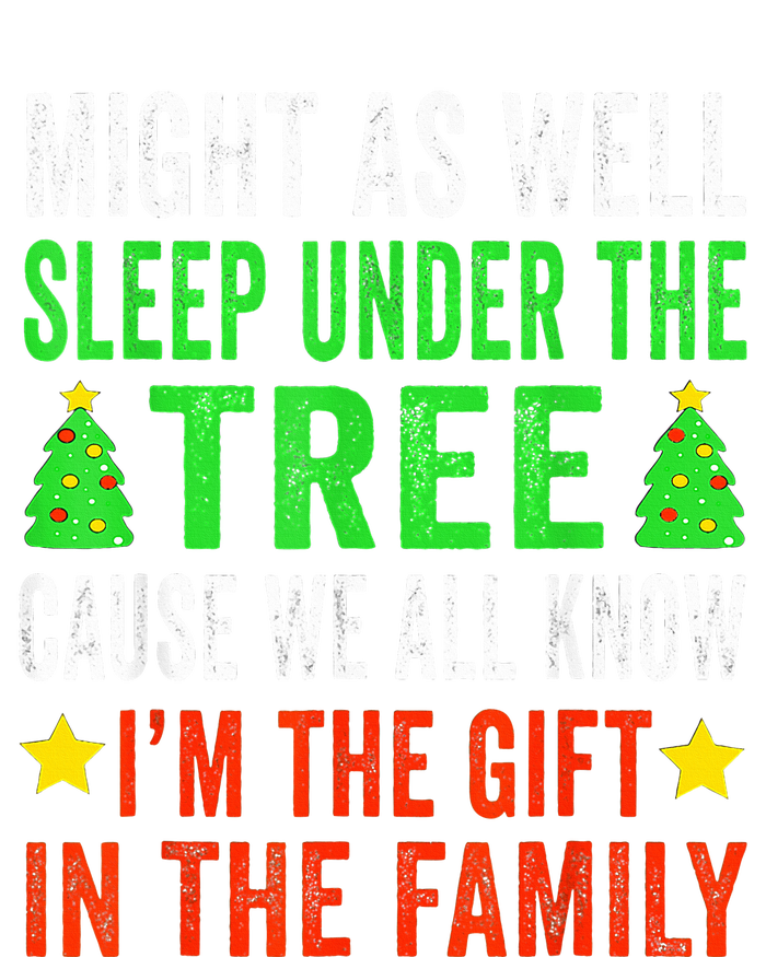 Might As Well Sleep Under The Tree Funny Christmas Family  Kids T-Shirt