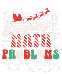 Sleighing Math Problems  Funny Christmas Math Teacher Santa  Women's Perfect Tri Tunic Long Sleeve Shirt