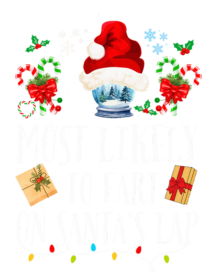 Most Likely To Fart On Santa's Lap Funny Family Christmas  Drawstring Bag