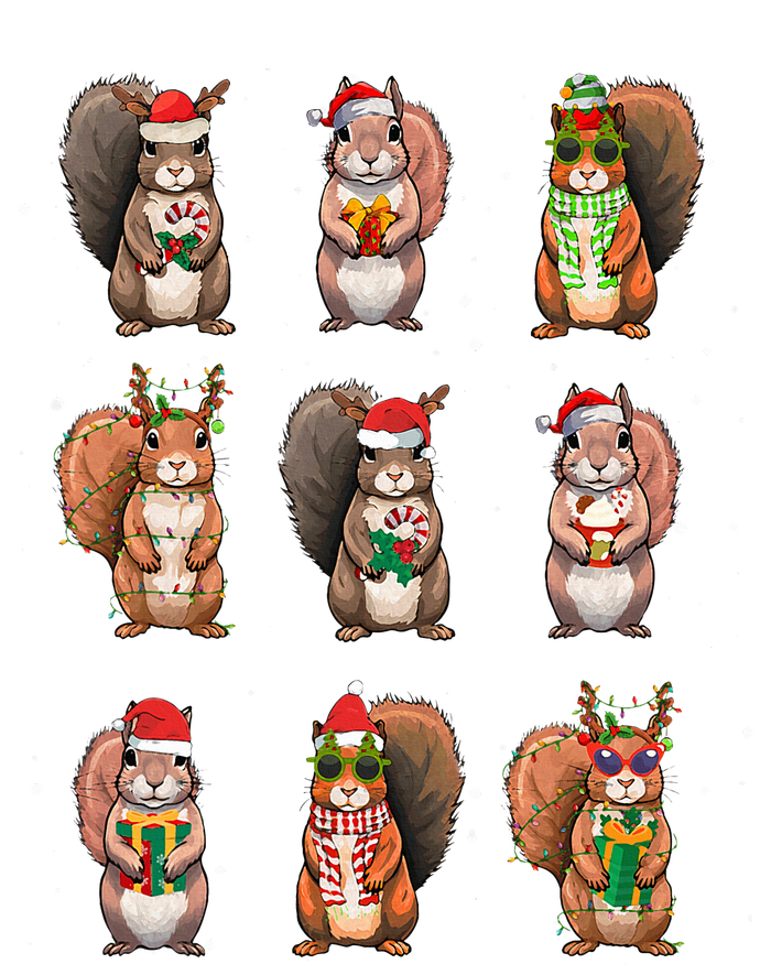 Squirrels Christmas Lights Decor Funny Squirrel Lover Pajama  T-Shirt