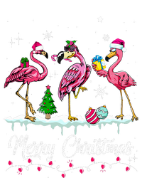 Merry Christmas Hat Santa Flamingo Snow Xmas Pajamas  Metallic Star Ornament