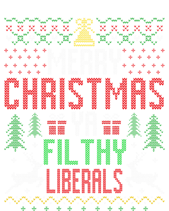 Merry Christmas Liberals Filthy Ya Funny Xmas AntiBiden  Performance Fleece Hoodie