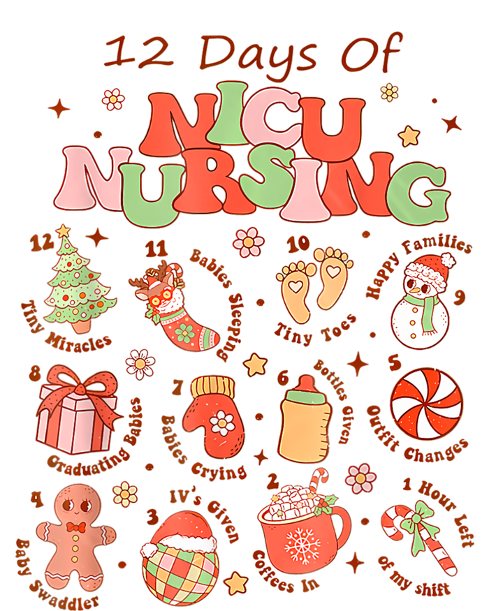 12 Days Of Nicu Unit Nursing Funny Nicu Nurse Christmas Women's Perfect Tri Tunic Long Sleeve Shirt