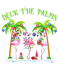 Deck the Palms Flamingo Tropical Christmas Lights Palm Tree Bumper Sticker