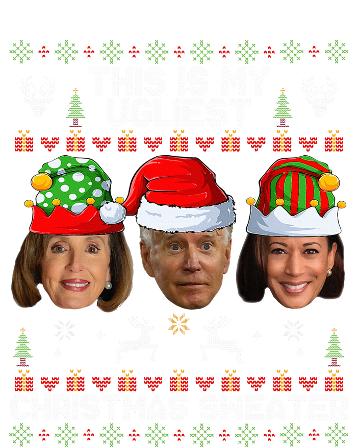 This Is My Ugliest Christmas Sweater Funny Joe Biden Kamala T-Shirt