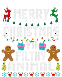 Merry Christmas Animal Filthy Ya Ugly Sweater PJs Matching 7-Panel Snapback Hat