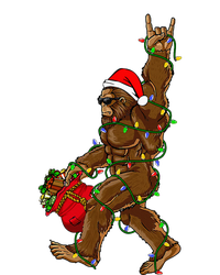 Santa Bigfoot Christmas Lights Rock Funny Sasquatch Believe Hooded Wearable Blanket