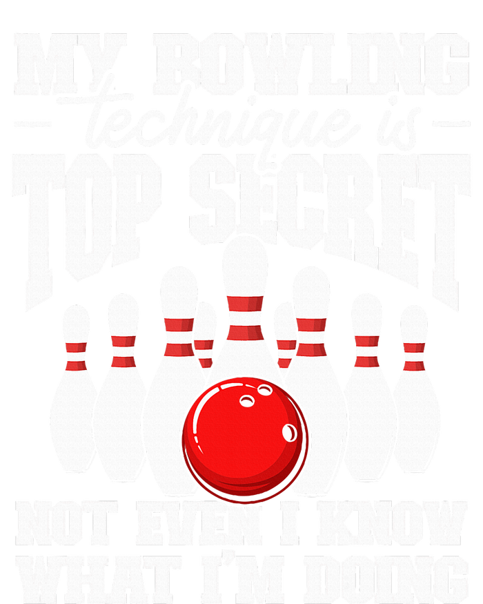 My Bowling Technique Is Secret Funny Bowling Bowler 7-Panel Snapback Hat